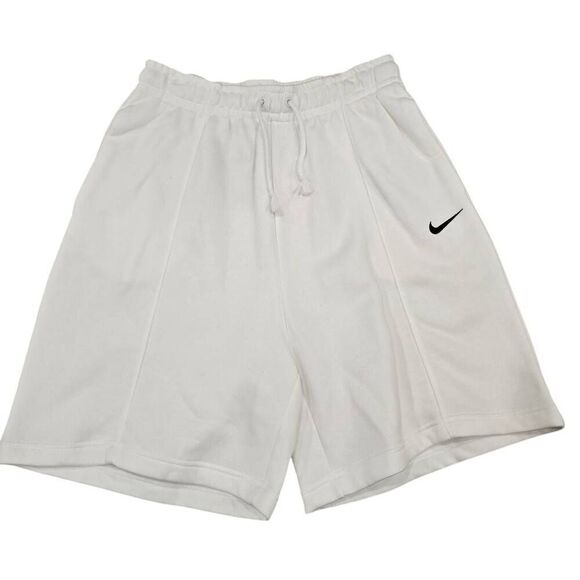 Nike Loose Fit Hgh Rise Activewear Shorts Women's Small White Drawstring Logo - Picture 1 of 6